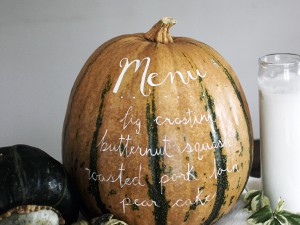 The Menu Pumpkin. Photo by Merry Thought.
