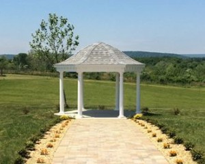 gazebo with flowers