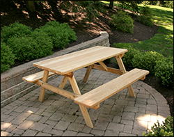 Traditional picnic table