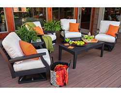 Poly wood deep seating set is durable no matter the weather