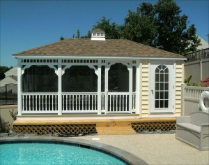 outdoor structure pool house