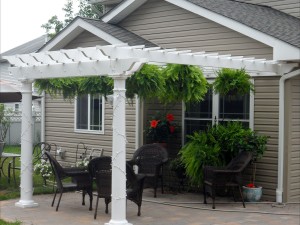 8x12-Vinyl-2Beam-Wallmount-Pergola-A