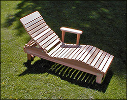 red cedar highback chaise