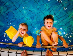 kids in pool