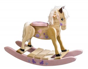 Wooden-Pink-Butterfly-Painted-Rocking-Horse-A