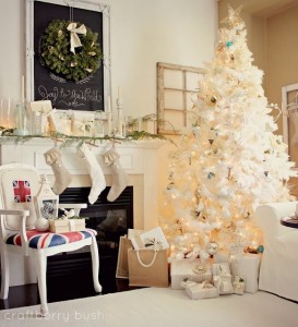 Christmas-Mantel-Decorated-in-White