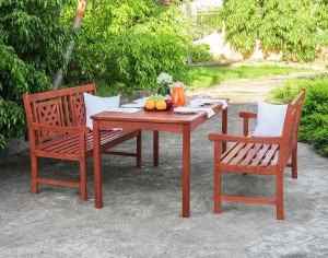 eucalyptus three piece dining set