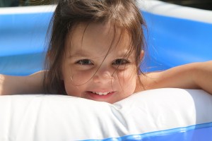 Child in pool