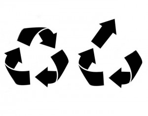 Recycling Upcycling Icons Shown